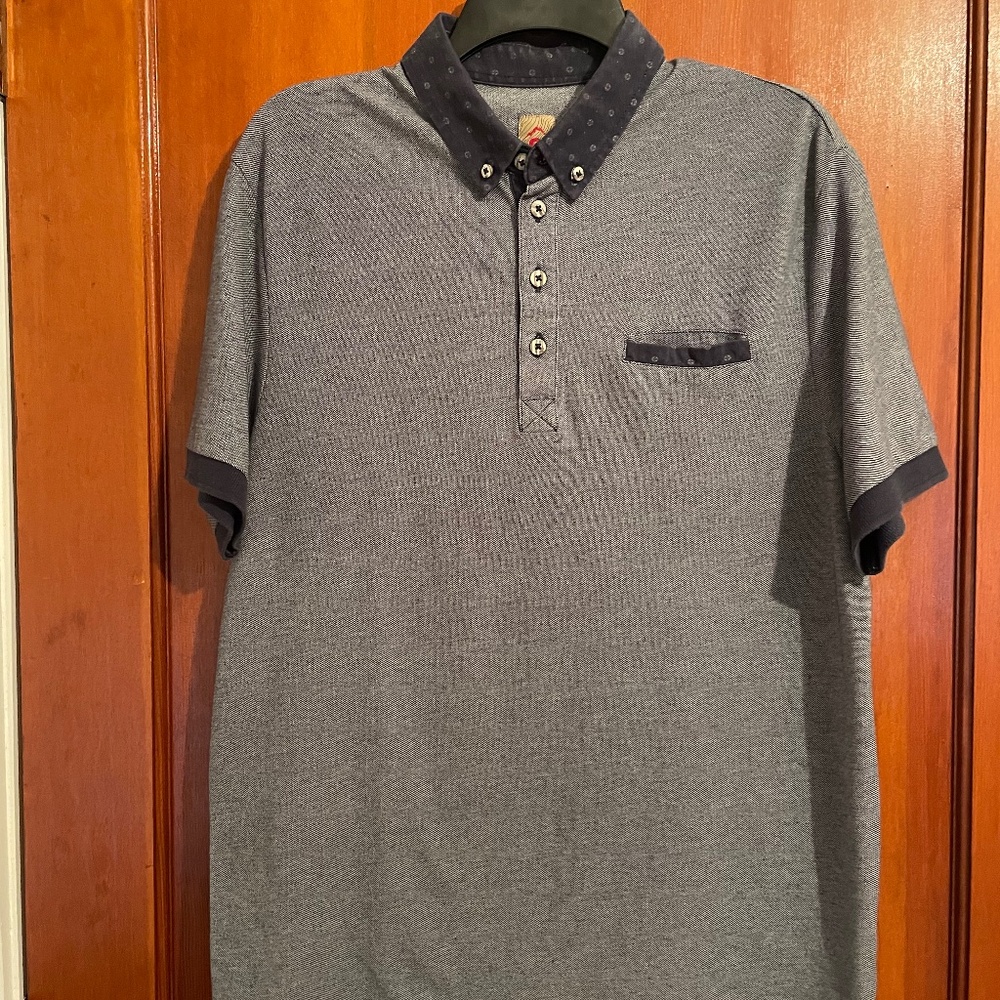 Gramicci Mens Button Polo  Navy Size Medium